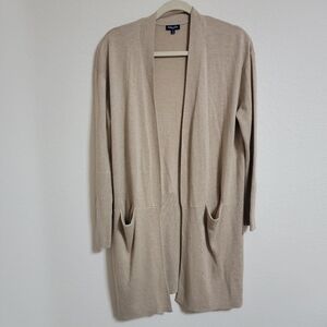 Splendid Beige Open-Front Cardigan